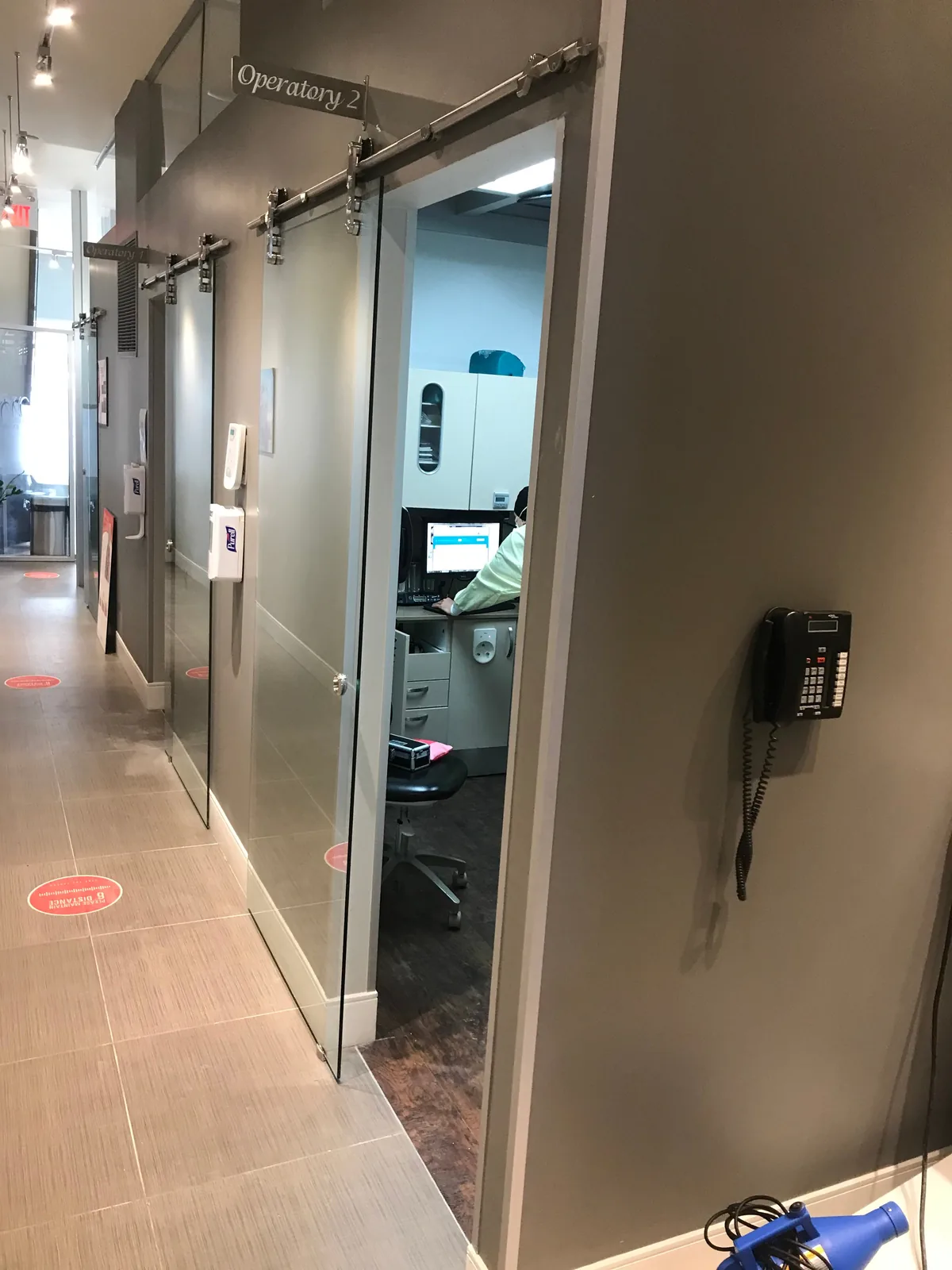 Commercial glass installation