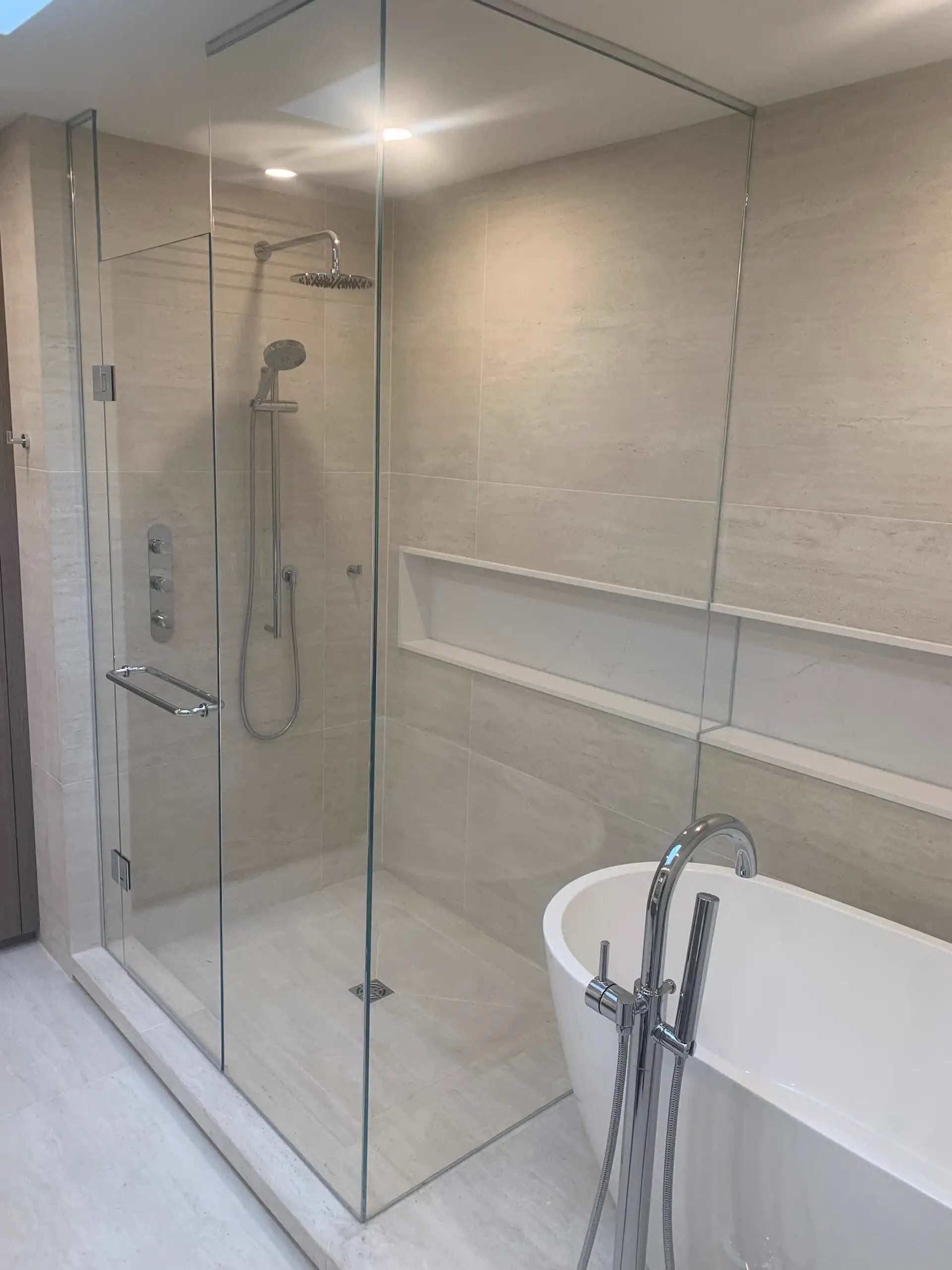 Frameless Shower Glass Installation